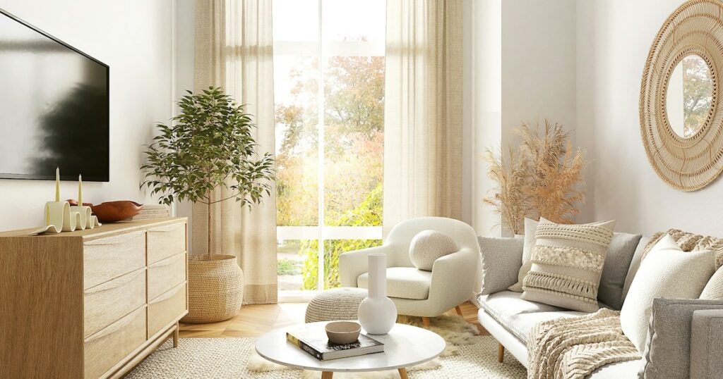 Small-Space Living Room Layouts: How to Arrange Furniture for Flow and Comfort white and gray sofa chair near window